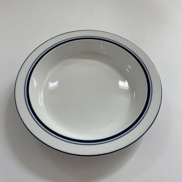 Dansk Bistro Christianshavn Bowl Blue Rimmed Made in Portugal MCM 8" CLEAN EUC - Picture 1 of 8